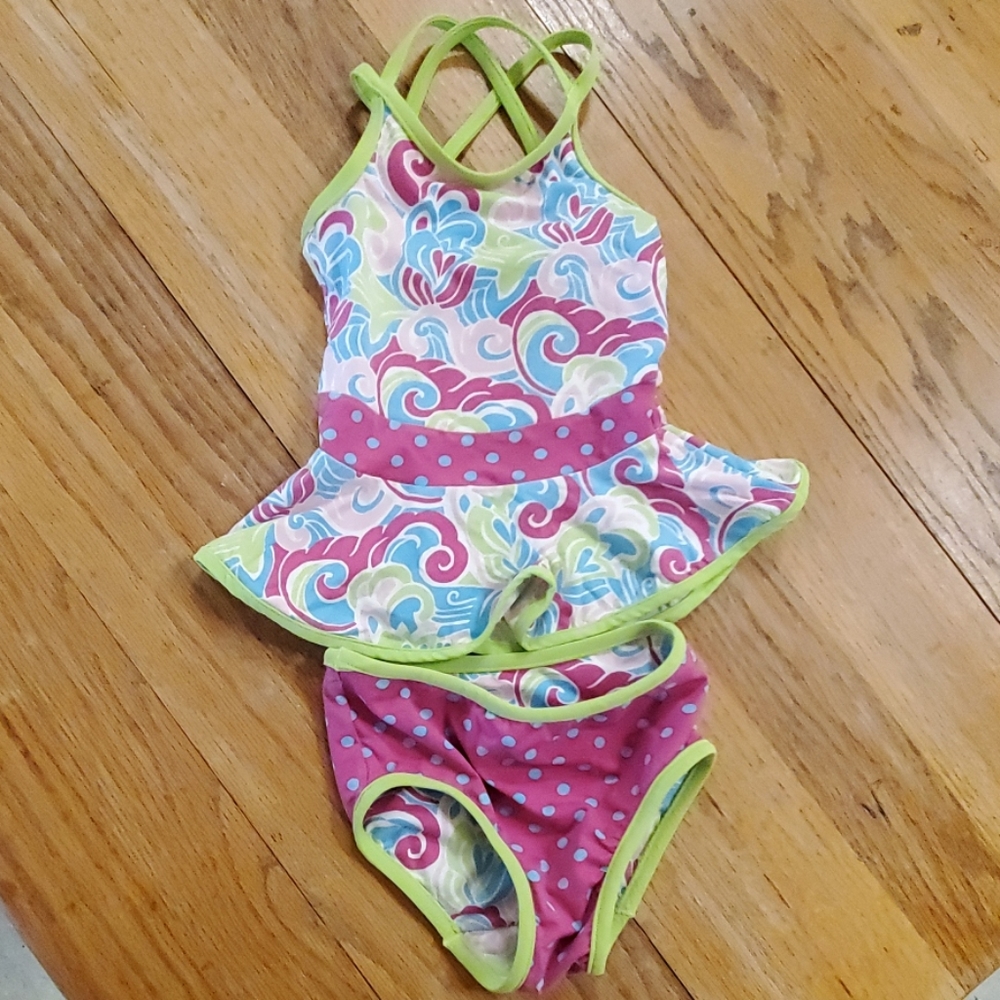 Chez Ami Patsy Aiken 2T girls Tankini swim suit